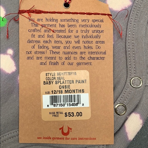 Brand New True Religion Onesie - Picture 3 of 5